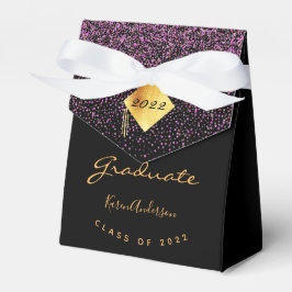 Caja Para Regalos Fiesta de graduación 2025 morado de oro negro
