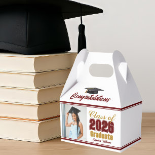 Caja Para Regalos Fiesta de graduación con foto de la clase de 2026
