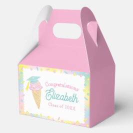 Caja Para Regalos Fiesta de Graduación con Helado