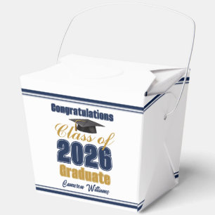 Caja Para Regalos Fiesta de Graduación de la Clase de 2026 Azul Mari