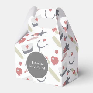 Caja Para Regalos Fiesta de graduación de medicina patrón de enferme