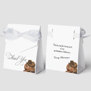 Caja Para Regalos Fiesta de graduación de sombrero occidental y lazo