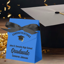 Fiesta de Graduación Personalizable Azul Negro