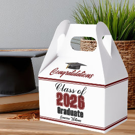 Caja Para Regalos Fiesta de Graduación Personalizada Clase de 2026 C