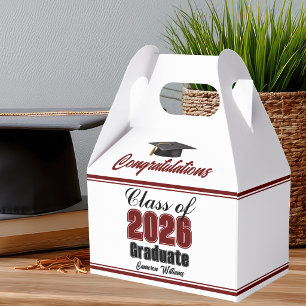 Caja Para Regalos Fiesta de Graduación Personalizada Clase de 2026 C