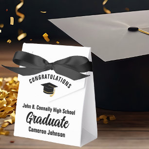 Caja Para Regalos Fiesta de Graduación Personalizada Moderna en Blan