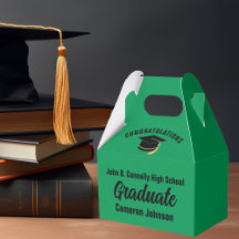 Fiesta de Graduación Personalizada Verde Negro Gra