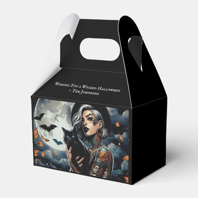 Caja Para Regalos Fiesta de Halloween personalizada sobre el tema de (Front Side)