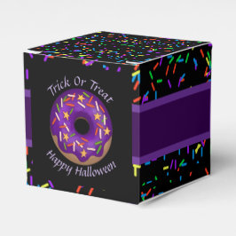 Caja Para Regalos Fiesta de Halloween Purple Sprinkle Donut