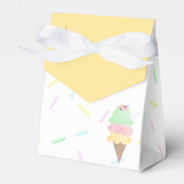 Caja Para Regalos Fiesta de helado amarillo