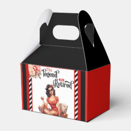 Caja Para Regalos Fiesta de Jubilación de Pinup de Leyenda Retirada