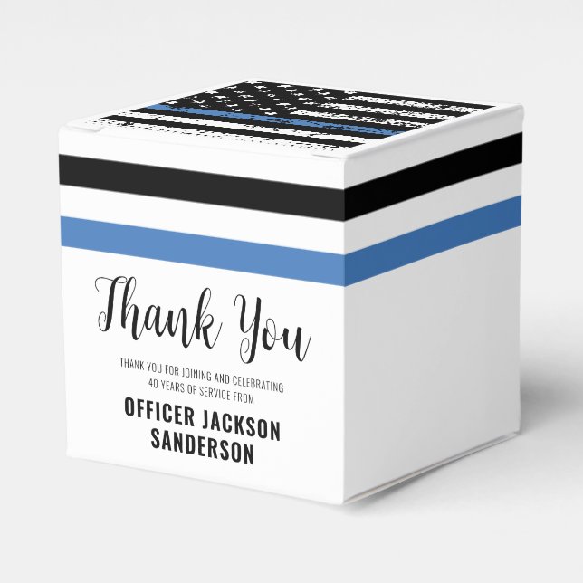 Caja Para Regalos Fiesta de Jubilación del Departamento de Policía d (Costado Anverso)