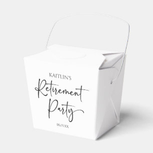 Caja Para Regalos Fiesta de Jubilación Minimalista Moderna y Elegant