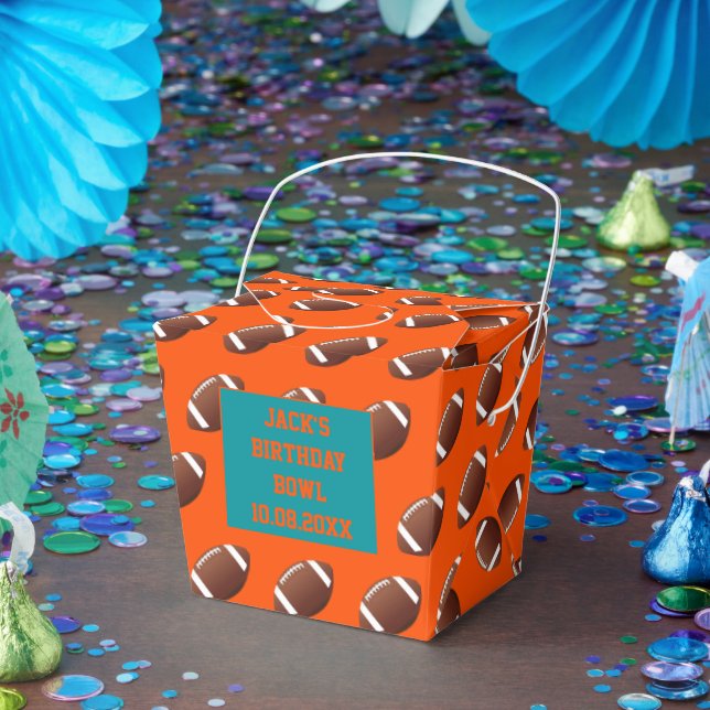 Caja Para Regalos Fiesta de la celebración del Naranja azul Aqua (Fiesta)