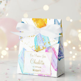 Caja Para Regalos Fiesta de la Gema de Cumpleaños Crystals Chica acu