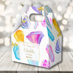 Caja Para Regalos Fiesta de la Gema de Cumpleaños Crystals Chica acu