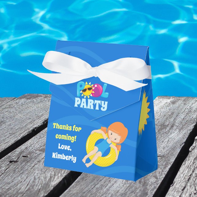 Caja Para Regalos Fiesta de la piscina Niños Personalizado de cumple (Subido por el creador)