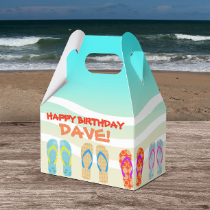 Caja Para Regalos Fiesta de la playa del feliz cumpleaños