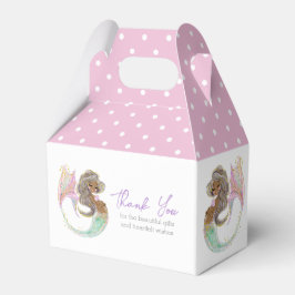 Caja Para Regalos Fiesta de la sirena marrón suave Baby Shower Graci