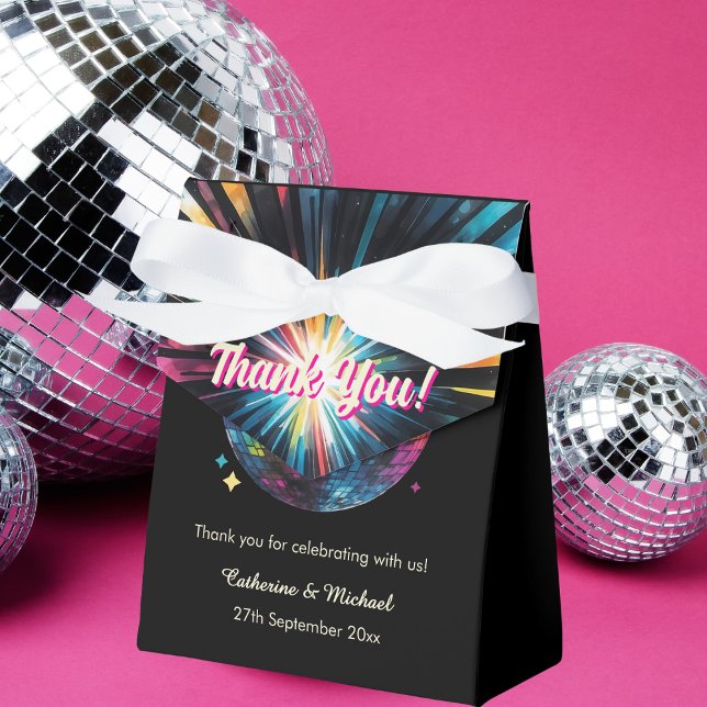 Caja Para Regalos Fiesta de los años 70 Disco Ball Sparkle Glam Boda (Subido por el creador)