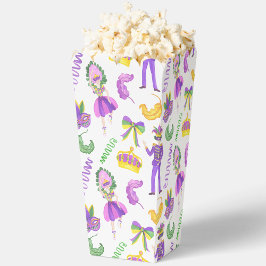 Caja Para Regalos Fiesta de Mardi Gras con Acuarela