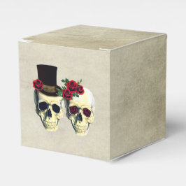 Caja Para Regalos Fiesta de matrimonio de cráneo de novia y de Groom