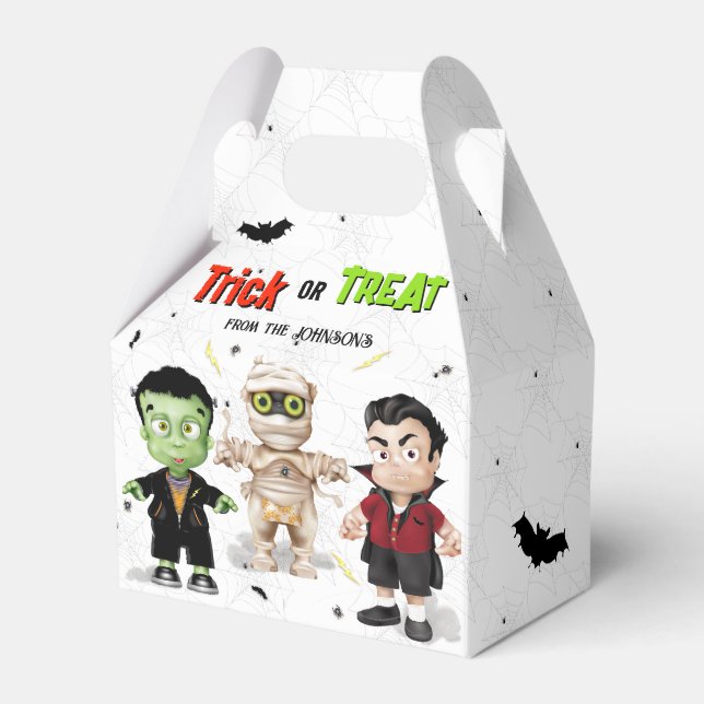 Caja Para Regalos Fiesta de Monsters de Halloween (Front Side)