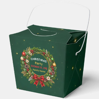 Caja Para Regalos Fiesta de Navidad Corona de Esmeralda