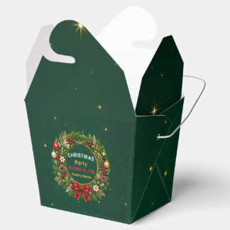 Caja Para Regalos Fiesta de Navidad Corona de Esmeralda