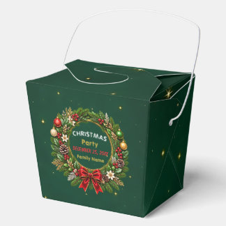 Caja Para Regalos Fiesta de Navidad Corona de Esmeralda