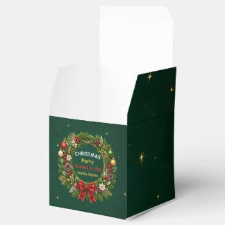 Caja Para Regalos Fiesta de Navidad Corona de Esmeralda