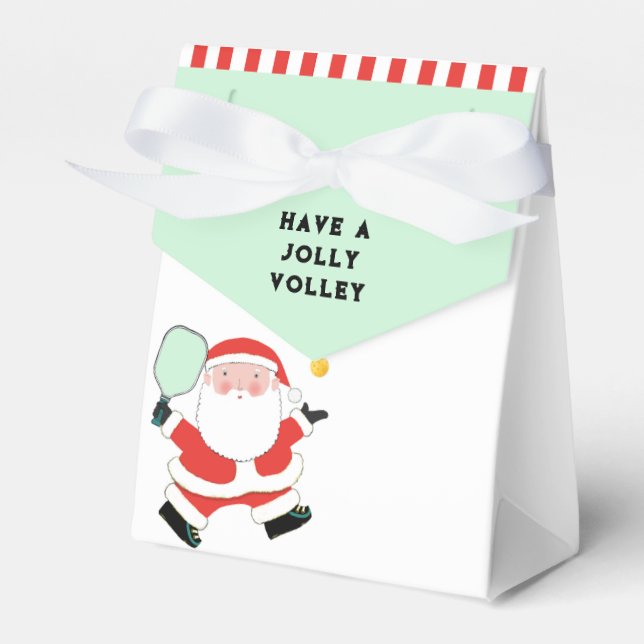 Caja Para Regalos Fiesta de Navidad de Pickleball (Front Side)
