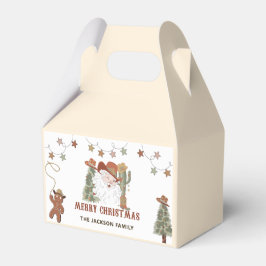 Caja Para Regalos Fiesta de Navidades de Cowboy occidentales