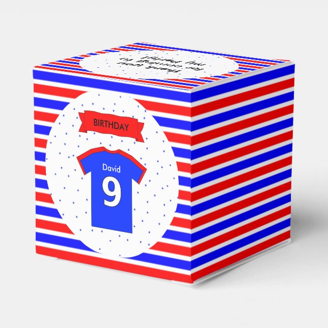 Caja Para Regalos Fiesta de niños 9 cumpleaños nombre personalizado (Reverso Costado)