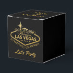 Caja Para Regalos Fiesta de oro de las Vegas 21st Birthday personali<br><div class="desc">Diseño personalizado de Fabulous Las Vegas Marquee en cajas de favores para un Fiesta de cumpleaños número 21 en Las Vegas, mostrado en negro y oro con la redacción personalizado "Gracias por estar aquí" que se puede editar para adaptarse a su estilo y personalidad. También se pueden cambiar todos los...</div>