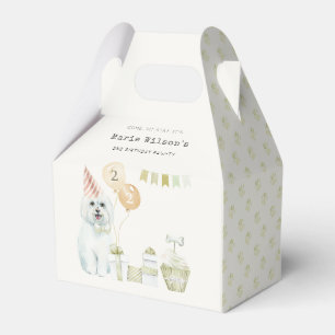 Caja Para Regalos Fiesta de óxido verde lindo perro cachorro de cual