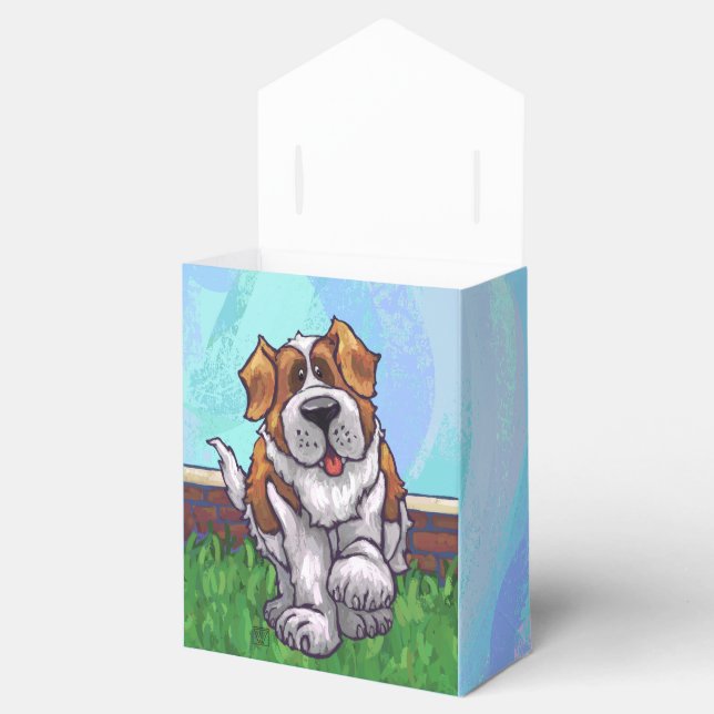 Caja Para Regalos Fiesta de Perro Cute St. Bernard (Abierto)