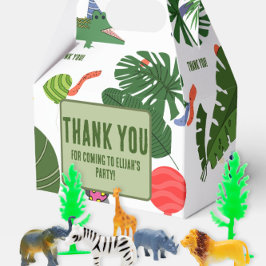 Caja Para Regalos Fiesta de personalizable Animales Jungla zoológica