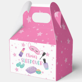 Caja Para Regalos Fiesta de pijamas rosa morado preadolescente