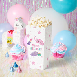 Caja Para Regalos Fiesta de pijamas rosa morado preadolescente