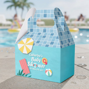 Caja Para Regalos Fiesta de piscina tropical Baby Shower verano