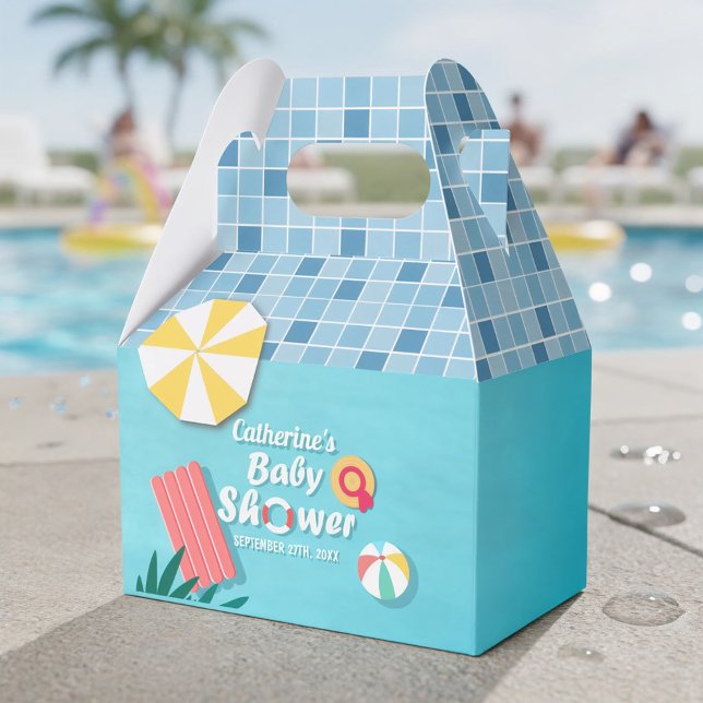 Caja Para Regalos Fiesta de piscina tropical Baby Shower verano (Subido por el creador)