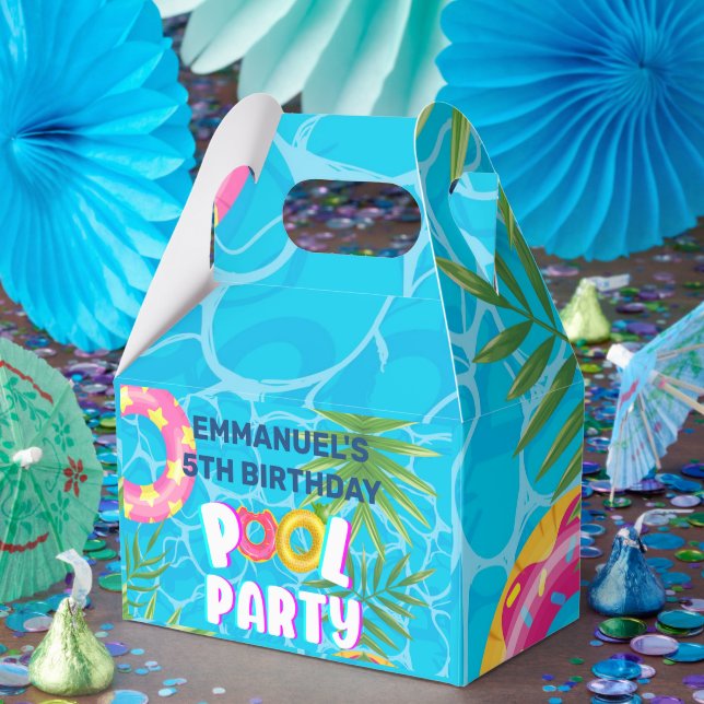Caja Para Regalos Fiesta de piscina tropical Cumpleaños (Fiesta)