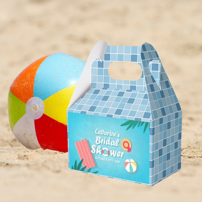 Caja Para Regalos Fiesta de piscina tropical ducha nupcial de verano (Subido por el creador)