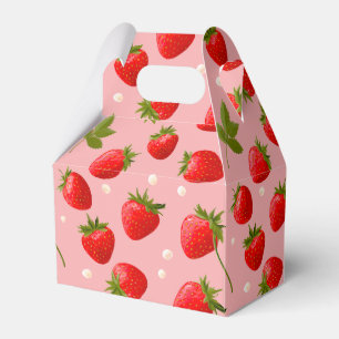 Caja Para Regalos Fiesta de primer cumpleaños de Strawberry Berry
