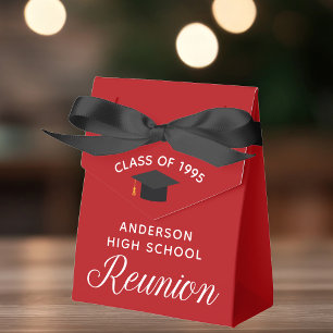 Caja Para Regalos Fiesta de reunión de escuela secundaria roja perso