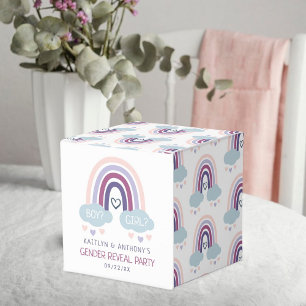Caja Para Regalos Fiesta de revelación de género agudo y bajo arco i