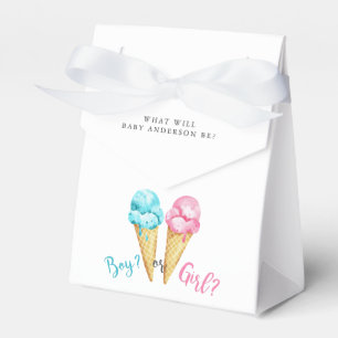 Caja Para Regalos Fiesta de revelación de género de crema de hielo