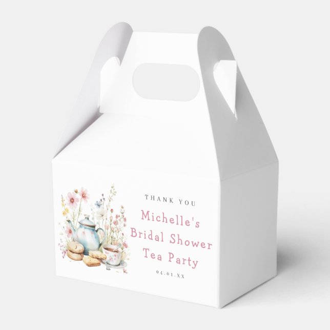 Caja Para Regalos Fiesta de té de desposada floral (Front Side)