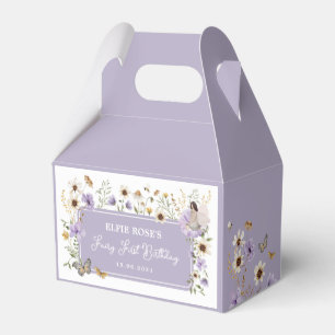 Caja Para Regalos Fiesta de té de Wildflower Fairy Muted Purple Gard
